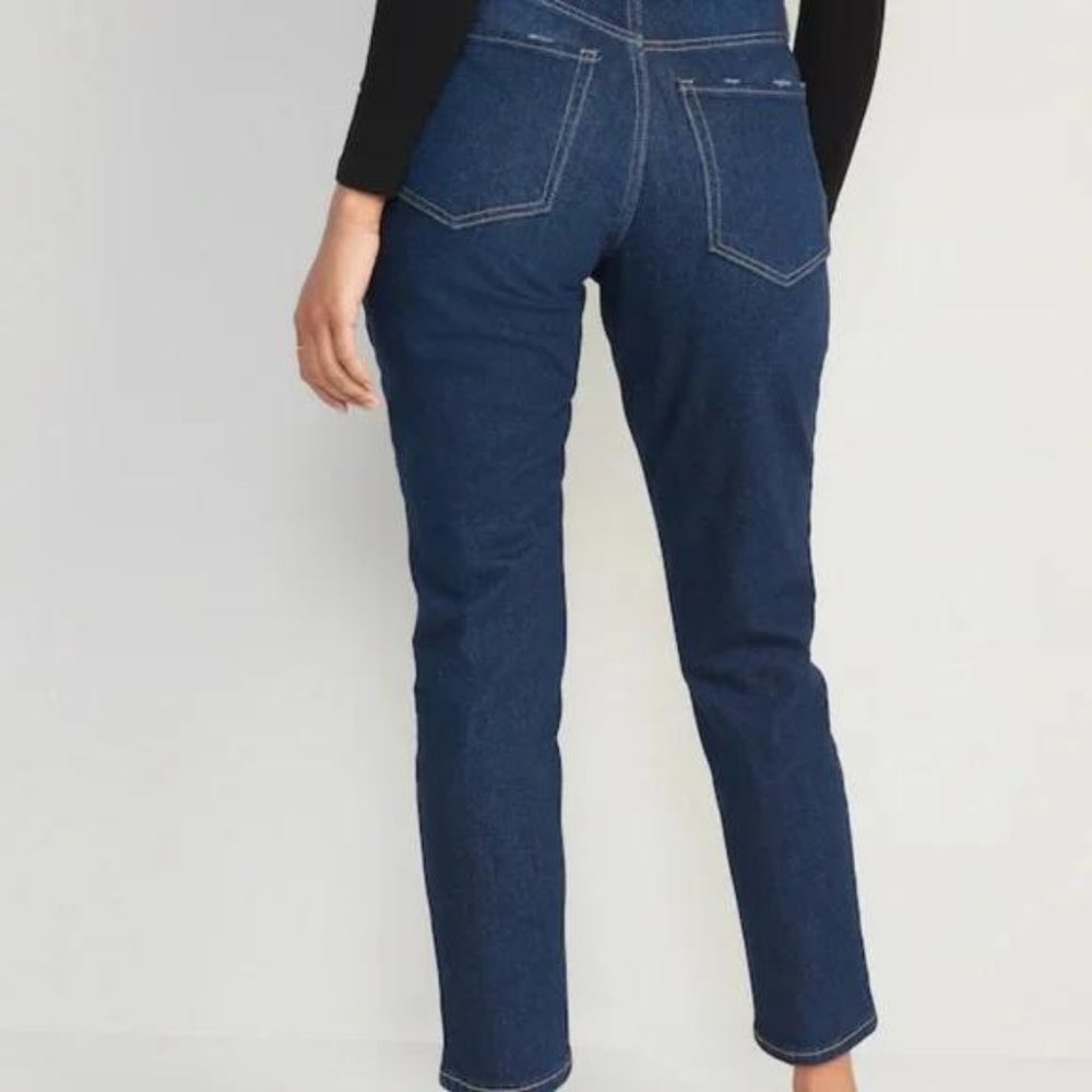 NWT Old Navy Curvy High-Waisted OG Straight Ripped Ankle Jeans - Picture 2 of 2